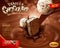 Vanilla chocolate ice cream ads