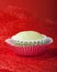Vanilla cupcake without icing on nice paper mold