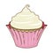 Vanilla Cupcake and Icing Pink Wrapper