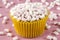 Vanilla cupcake with marshmellow