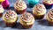 Vanilla Cupcakes with Creamy Frosting.AI Generated