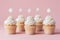 Vanilla Cupcakes Ready for Celebration. Generative Ai