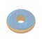 Vanilla donut . Baking Sweets on white background. Delic