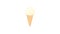 Vanilla ice cream cone icon animation
