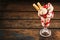 Vanilla Ice Cream Sundae with Cherries and Cream