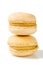 Vanilla macaroon isolated on white