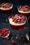 Vanilla panna cota and raspberry jelly dessert