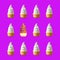 Vanilla Soft Serve with Chocolate Coated Ice Cream Cones Pattern