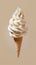 Vanilla Soft Serve Ice Cream Perfection. Generative ai