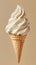 Vanilla Soft Serve Ice Cream Perfection. Generative ai