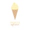 Vanilla soft serve ice cream vector illustration