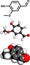 Vanillin vanilla extract molecule, chemical structure