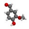Vanillin (vanilla flavor) molecule, chemical structure