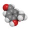 Vanillin (vanilla flavor) molecule, chemical structure