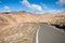 Vanishing road in desert area, Fuerteventura