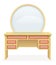 Vanity table modern furniture vector illustration