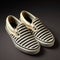 Vans Classic Slip-on: Black And White Striped Slippers With Spandex