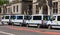 Vans of Zurich Municipal Police parked along a street in Zurich