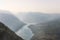 Vantage point on Tara national park and misty view of Perucac lake