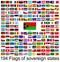 Vanuatu, collection of vector images of flags of the world