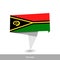 Vanuatu Country flag. Paper origami banner