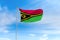 Vanuatu flag over blue sky background