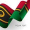 Vanuatu flag. Patriotic design. Vector illustration.