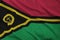 Vanuatu flag printed on a polyester nylon sportswear mesh fabric