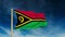 Vanuatu flag slider style. Waving in the win with