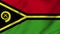 Vanuatu national flag close-up waving animation