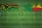 Vanuatu vs Benin Soccer Match, national colors, national flags, soccer field, football game, Copy space