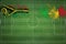 Vanuatu vs Mali Soccer Match, national colors, national flags, soccer field, football game, Copy space