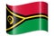 Vanuatu - waving country flag, shadow