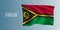 Vanuatu waving flag vector illustration