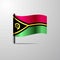 Vanuatu waving Shiny Flag design vector