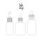 vape bottles thin line art, outline set with liquid or aroma. Electronic cigarette accessorize, icons