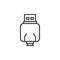 Vape charger line icon