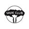Vape club badge, logo or symbol design concept