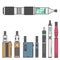 Vape device vector cigarette vaporizer vapor juice vape bottle flavor illustration battery coil electronic nicotine