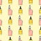 Vape device vector seamless pattern cigarette vaporizer vapor juice bottle flavor illustration battery coil.