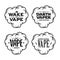 Vape related t-shirt vintage designs set. Quotes about vaping. Vector illustration.