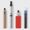 Vape set. Tools for smoking clouds of steam circles puffs decent vector realistic templates