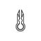Vape shear scissors line icon