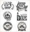 Vape shop labels retro collection