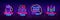 Vape shop neon sign collection vector. Vaping Store Logos set Emblem Neon, Its Vape Shop Concept Vapor Town, Rainbow E