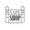 Vape Shoping Premium Quality Vapers Club Monochrome Stamp For A Place To Smoke Vector Design Template