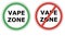 Vape zone sign