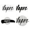 Vaper lettering. Vector