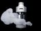 Vaping atomizer wrapped with white vape isolated. 3d render