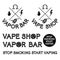 Vapor bar and Vape shop logo